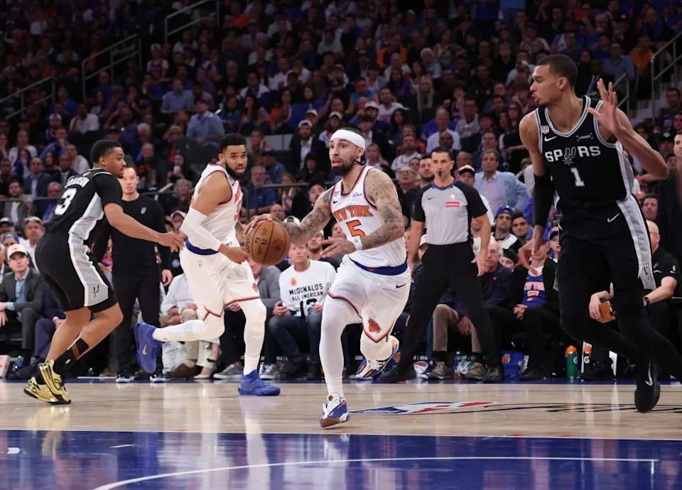 Jose Alvarado came through for the Knicks in Game 4. Charles Wenzelberg / New York Post