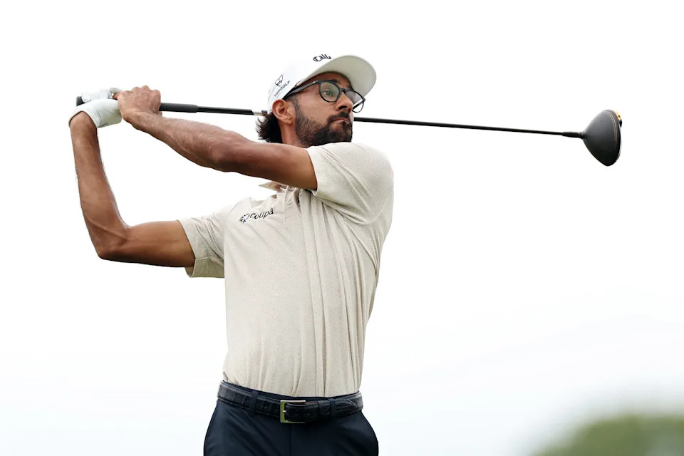 Akshay Bhatia Friday at the 2026 Travelers Championship.