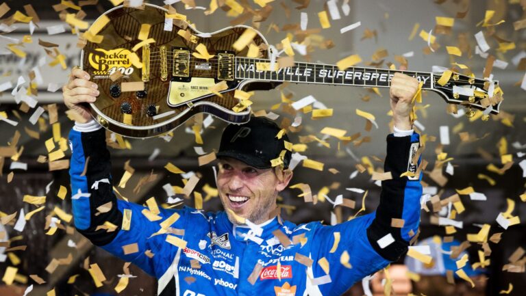Denny Hamlin Rallies From Early Penalty To Win Nashville Thriller Denny Hamlin Rallies From Early Penalty To Win Nashville Thriller