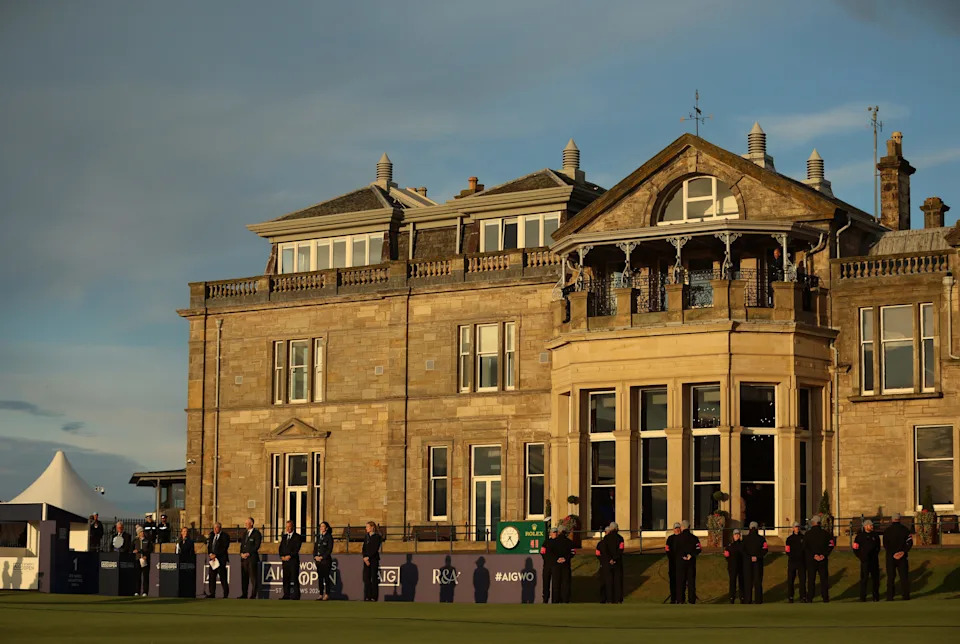 The R&A Clubhouse at The Old Course in St Andrews, Scotland.