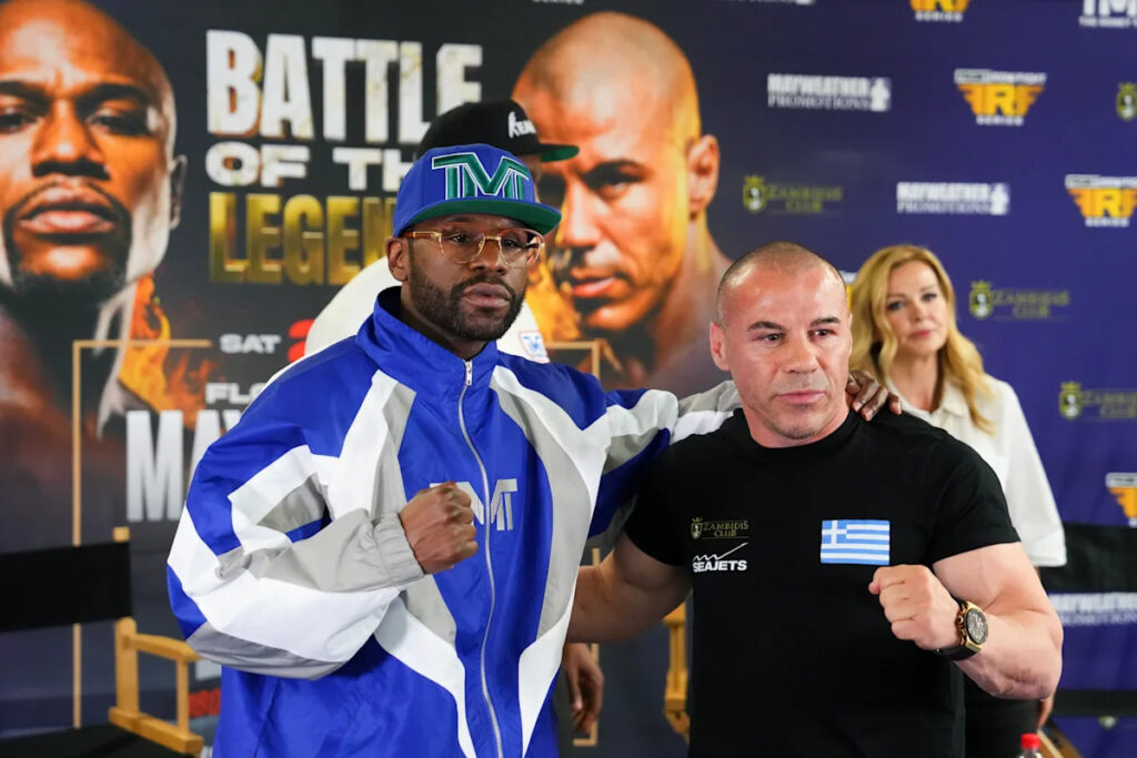 Floyd Mayweather’s exhibition boxing match against kickboxer Mike Zambidis is off
