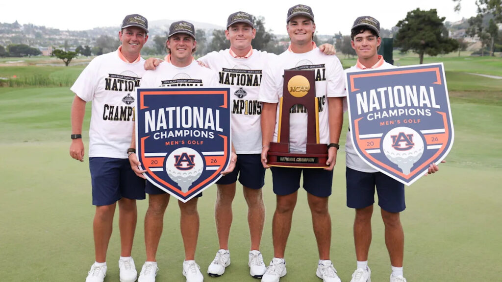 Auburn wins second NCAA golf title in 3 years, beating UCLA Auburn wins second NCAA golf title in 3 years, beating UCLA
