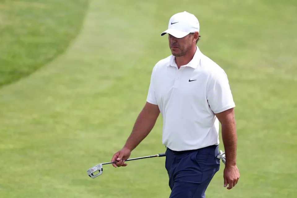 Brooks Koepka reacts during the second round of the U.S. Open on June 19. Getty Images