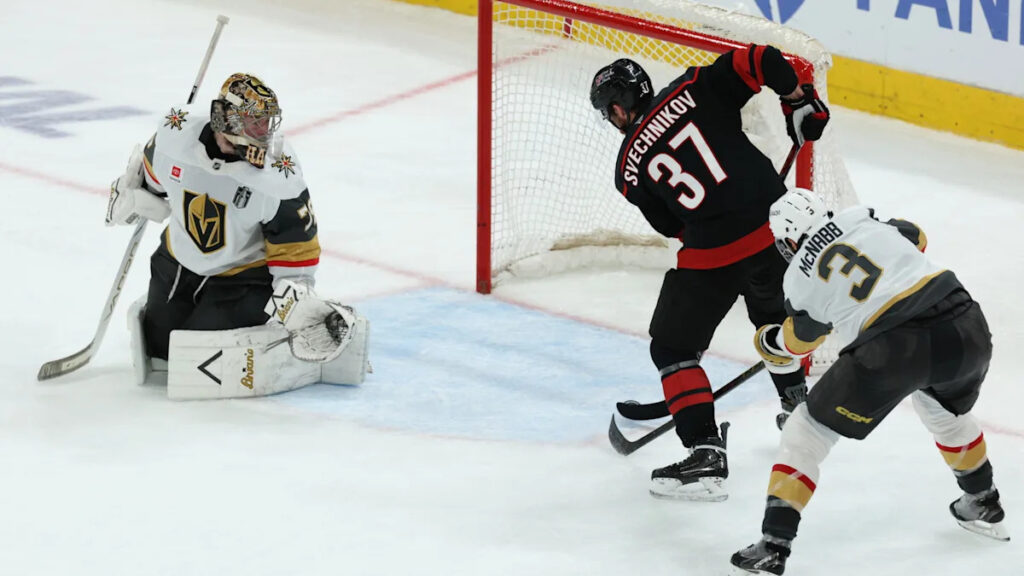 Svechnikov, Aho strike as Hurricanes top Golden Knights 4-2 to move within a win of the Stanley Cup