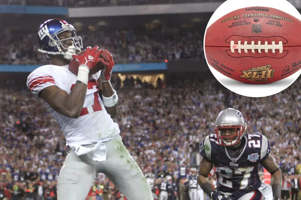 Plaxico Burress’ historic Patriots-slaying Super Bowl football goes up for auction