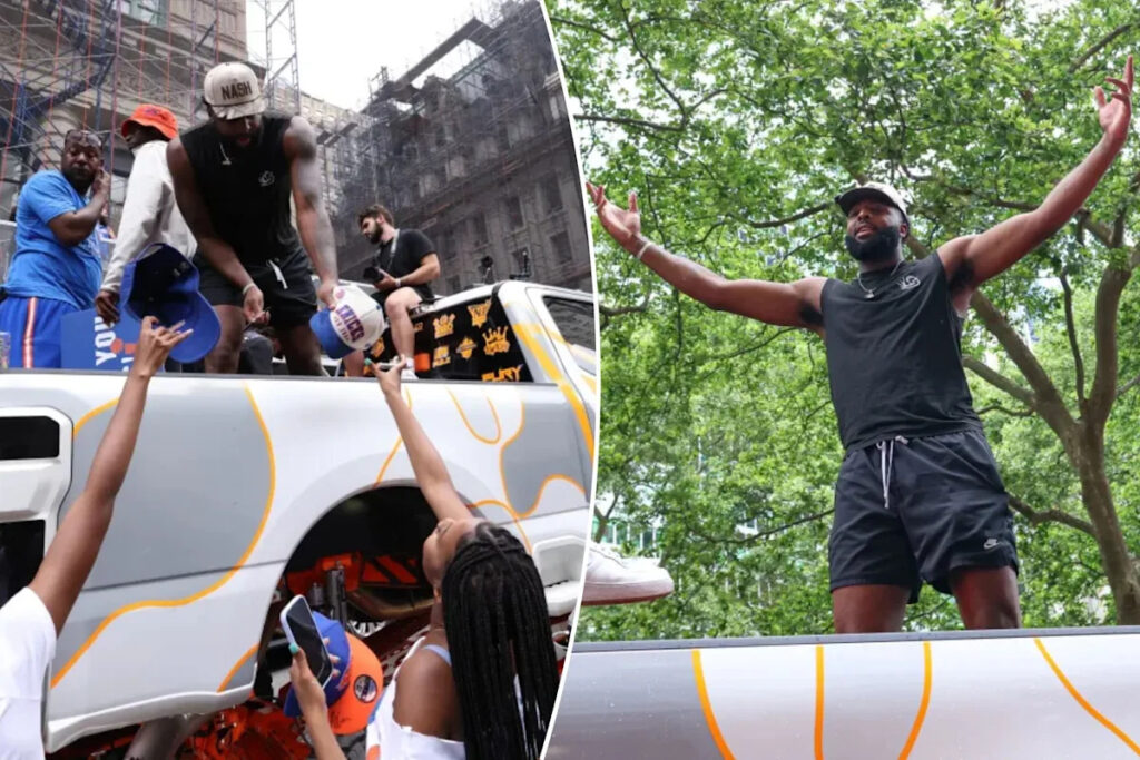 Mitchell Robinson’s heartwarming gesture with neighborhood on night before Knicks’ title parade