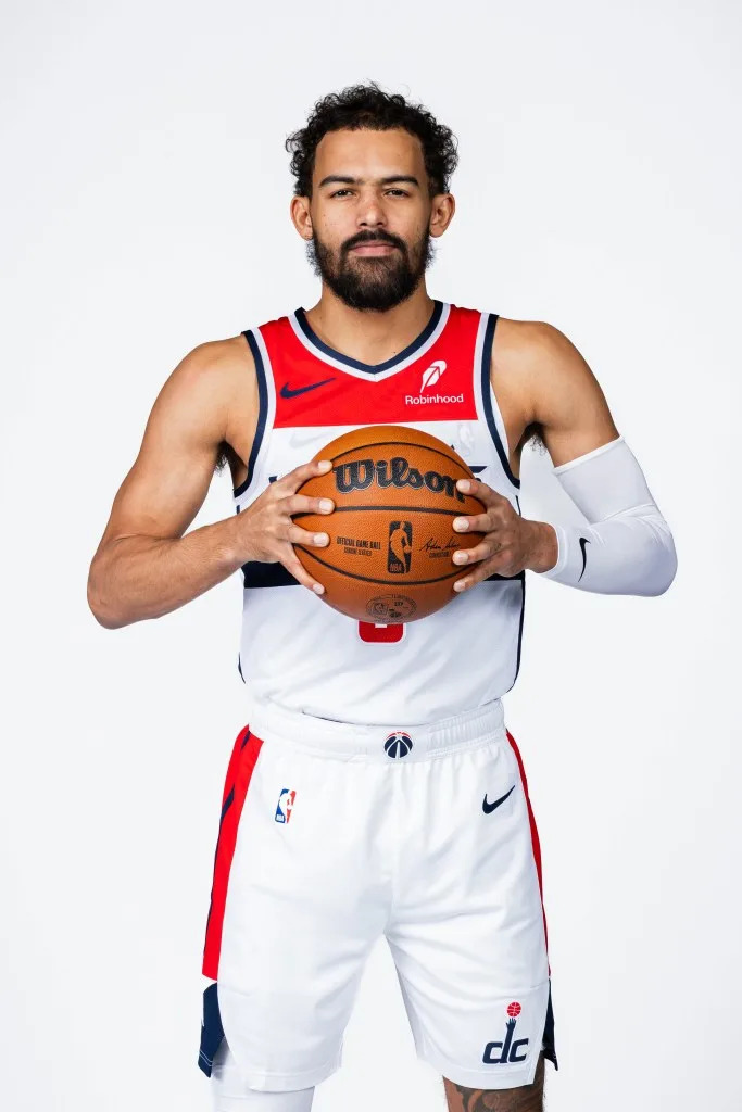 Trae Young on the Wizards. NBAE via Getty Images