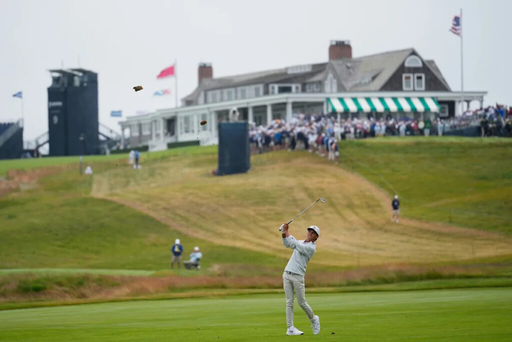 Miles Russell, 17, has his dad caddie to finish his US Open debut in a Father’s Day surprise Miles Russell, 17, has his dad caddie to finish his US Open debut in a Father’s Day surprise
