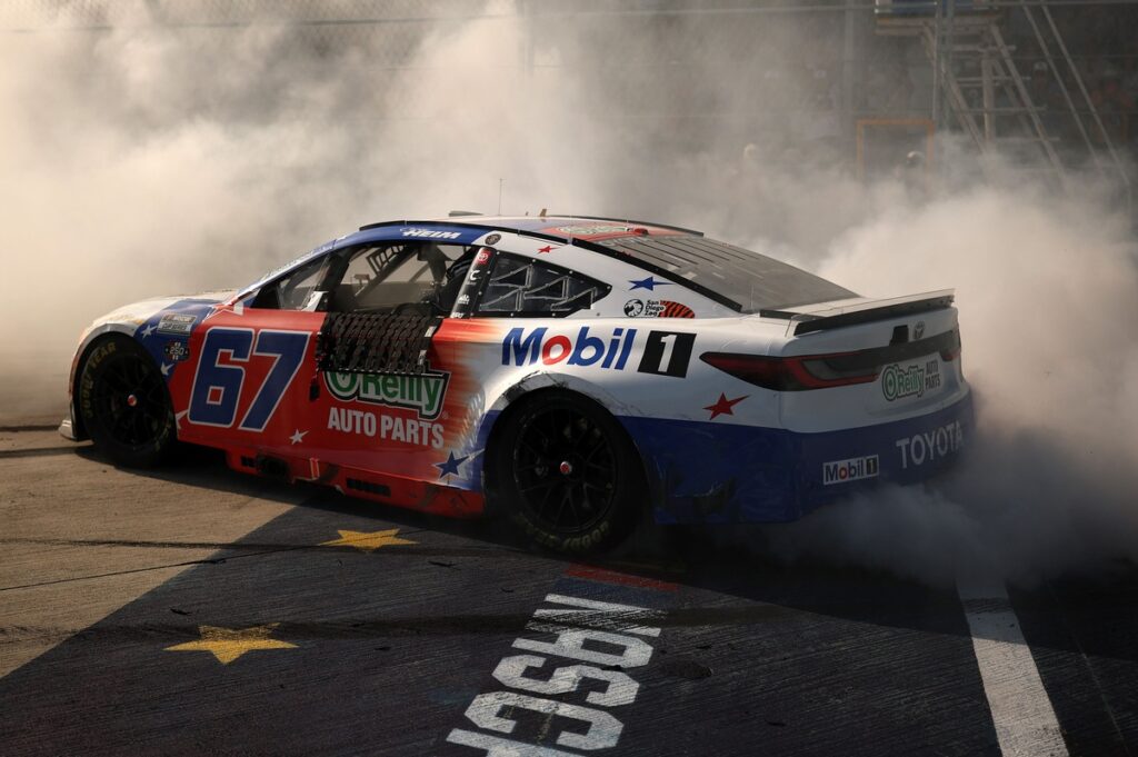 After 650 starts, the No. 67 has finally won a NASCAR Cup race