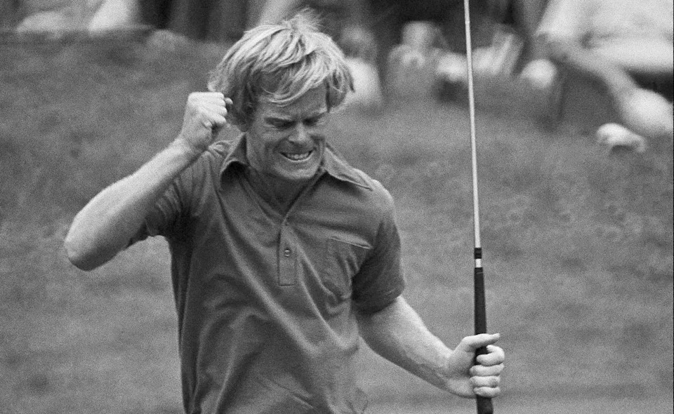 Johnny Miller, South Carolina golfer who burned up Oakmont, Pennsylvania, course on Sunday, June 17, 1973 with a 5-under par 279 and a record 63 for today’s round, takes over early lead of the U.S. Open Golf championship.
