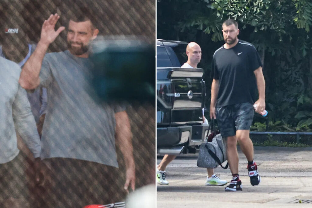 Travis Kelce returns to football workouts for first time since getting married to Taylor Swift Travis Kelce returns to football workouts for first time since getting married to Taylor Swift