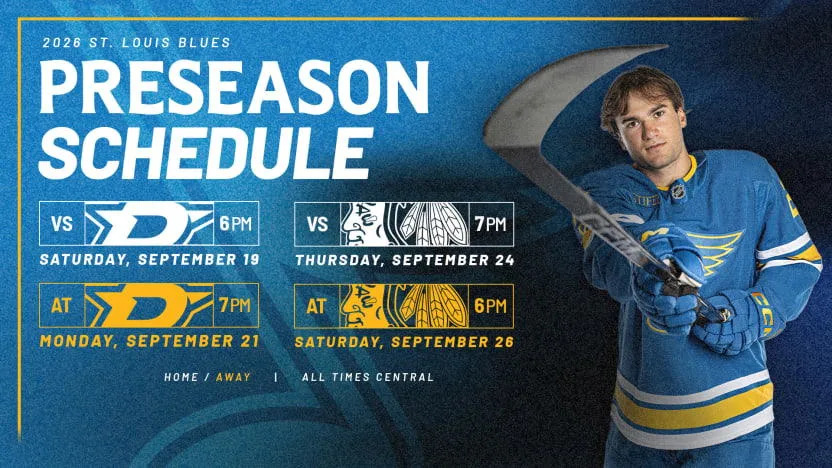 Blues Release 2026-27 Preseason Schedule