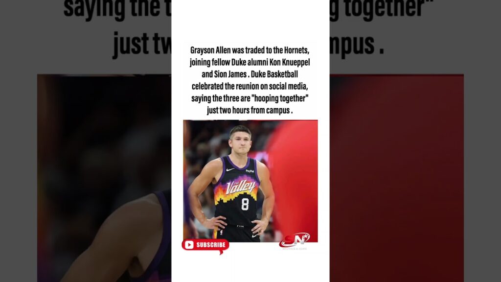 Duke Reacts as Grayson Allen Joins Hornets with 2 Former Blue Devils. #shorts #viral #foryou #news