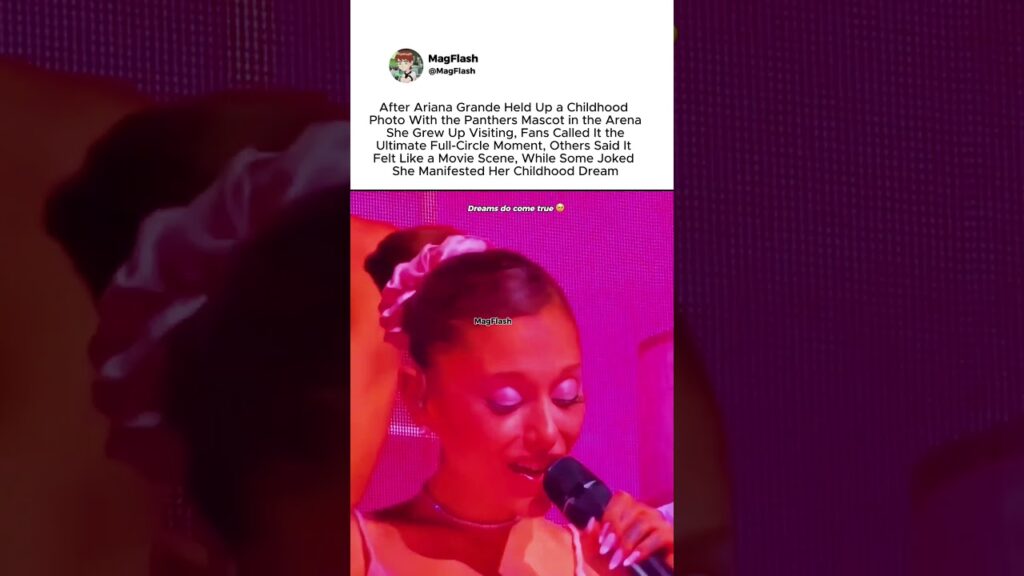 Ariana Grande shares a childhood full-circle moment with the florida panthers mascot #arianagrande