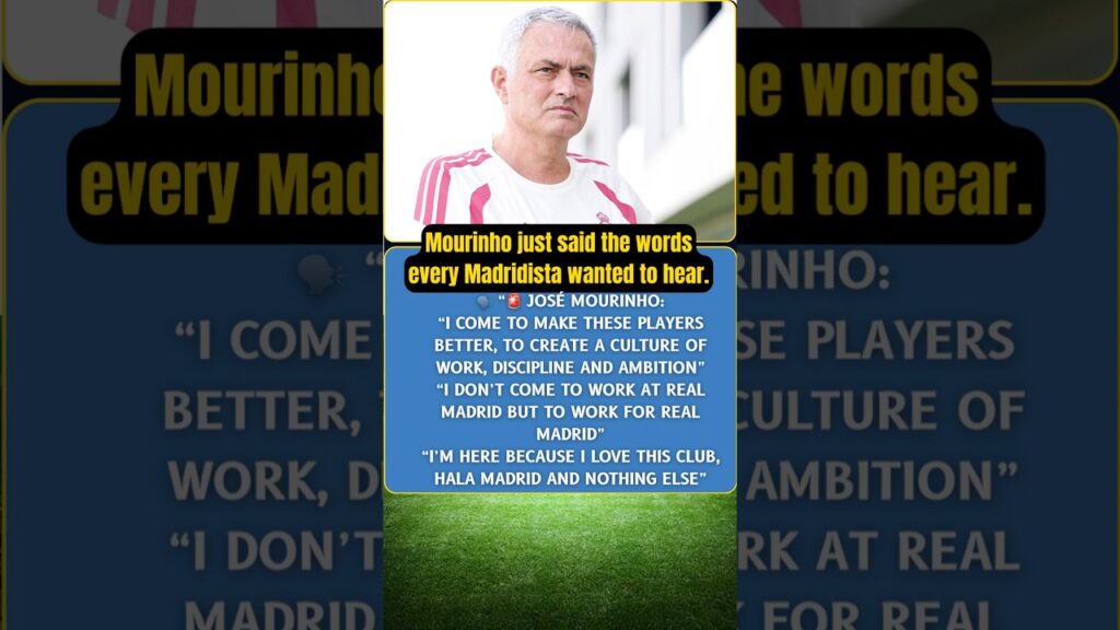 Mourinho: “I Work FOR Real Madrid, Not AT It