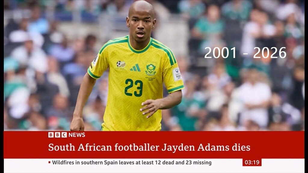 Jayden Adams passes away (2001 – 2026) (South Africa) – UK News – 12/Jul/2026