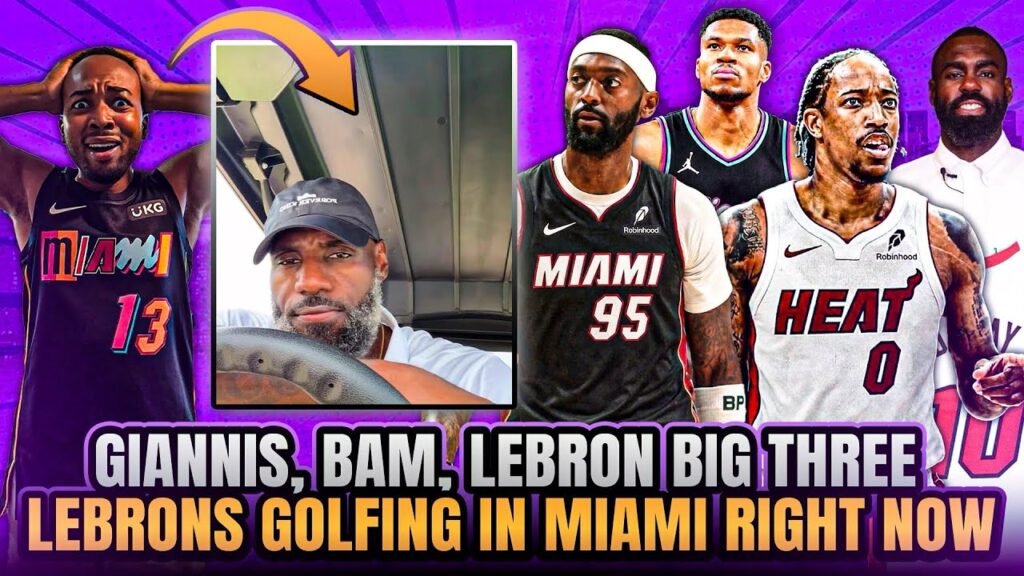 LeBron Spotted Golfing in Miami! GIANNIS, BAM & LEBRON Big 3 Incoming?!
