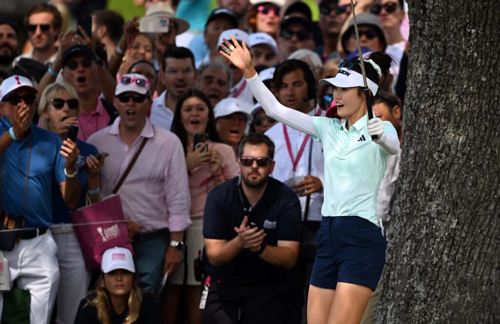 Evian Championship hangs plaque to commemorate Grace Kim’s legendary shot in 2025