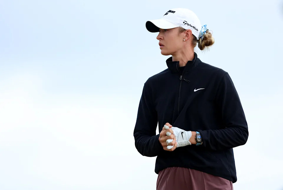 Nelly Korda of United States during the second round of the ISPS HANDA Women's Scottish Open 2026 at Dundonald Links Golf Course on July 24, 2026 in Troon, Scotland.