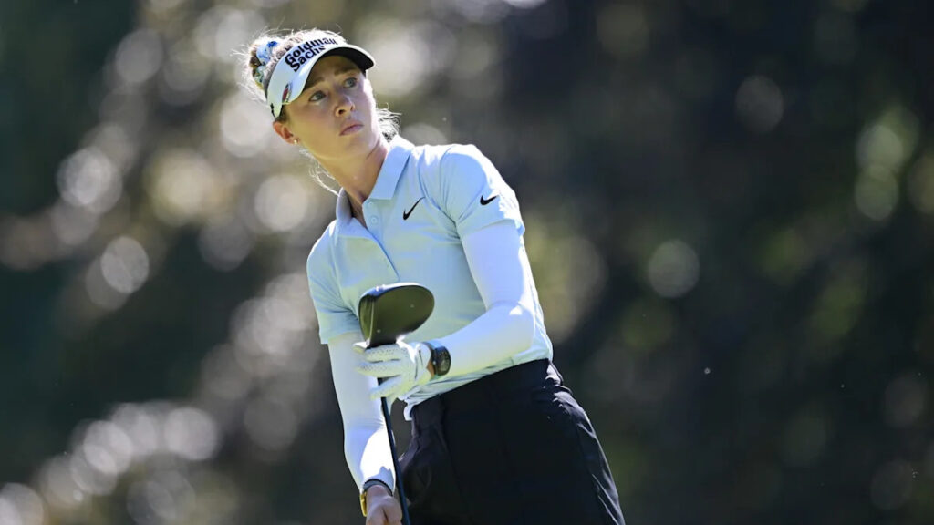 Nelly Korda in deep hole early at Amundi Evian after opening 74 Nelly Korda in deep hole early at Amundi Evian after opening 74