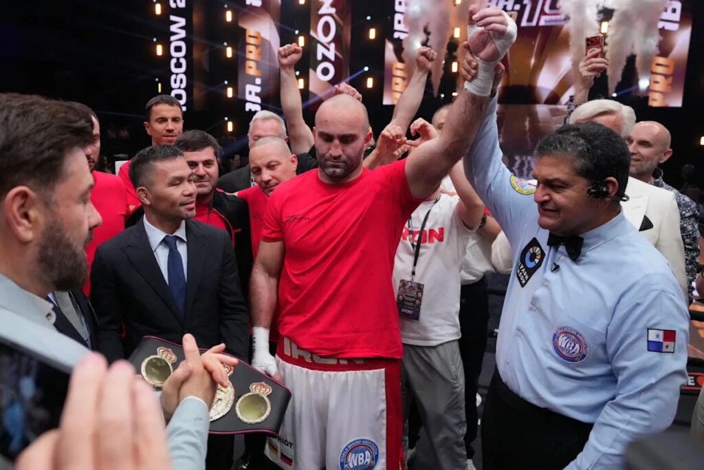 Gassiev marks first WBA heavyweight title defense by stopping Kadiru in round 6 Gassiev marks first WBA heavyweight title defense by stopping Kadiru in round 6
