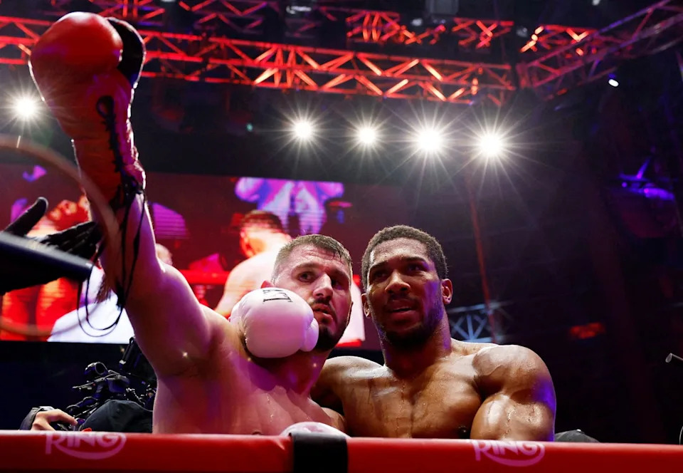 Joshua paid tribute to Prenga after the fight (Reuters)