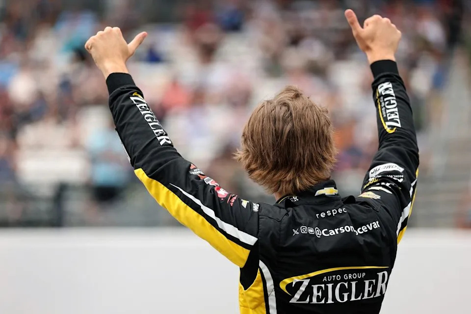 Carson Hocevar, No. 77 Spire Motorsports Chevrolet