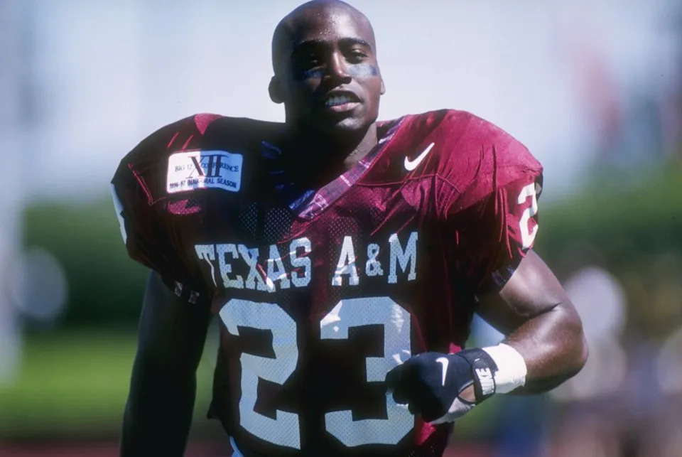 Linebacker Keith Mitchell of the Texas A&M looks on during a game against Colorado during a game at Kyle Field in College Station, Texas. Getty Images