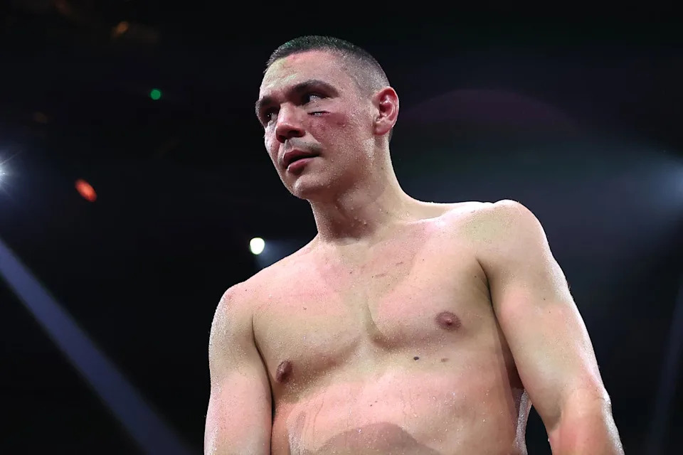 Tim Tszyu during his win over Denis Nurja in April (Getty)