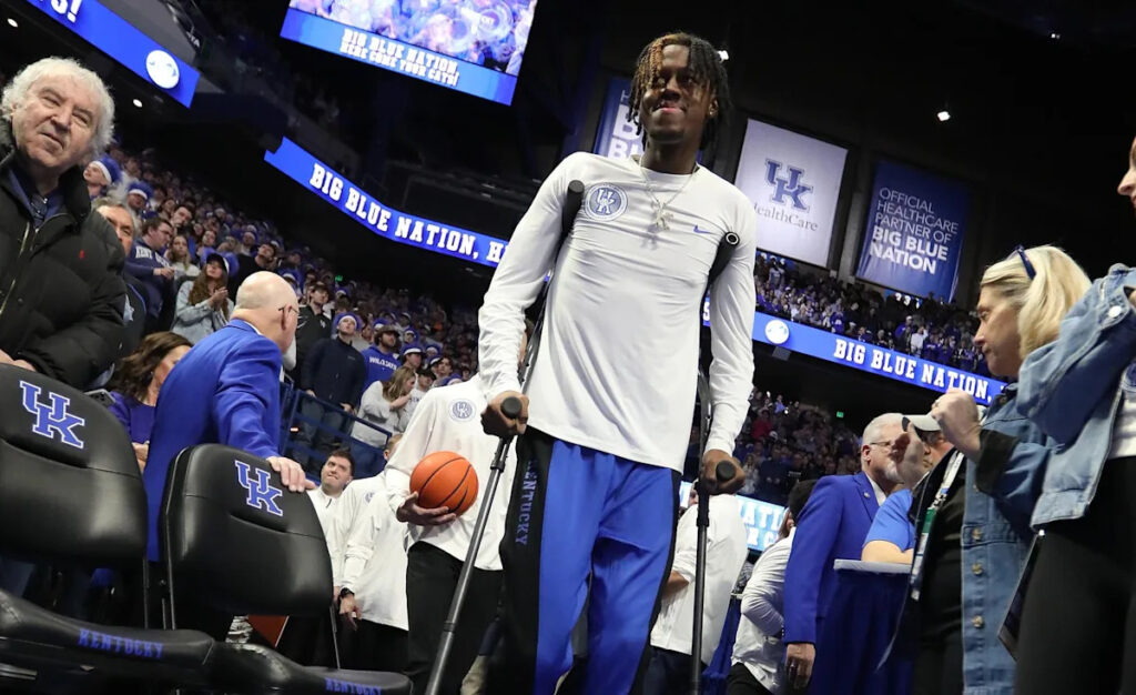 Kam Williams is now in a medical boot with crutches Kam Williams is now in a medical boot with crutches
