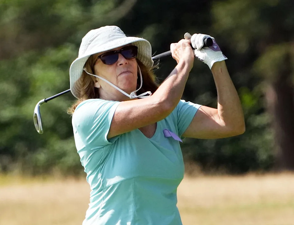 Julia Bouchard follows her shot during last July's Luck O' the Irish Jimmy Fund Classic at Pease Golf Course.