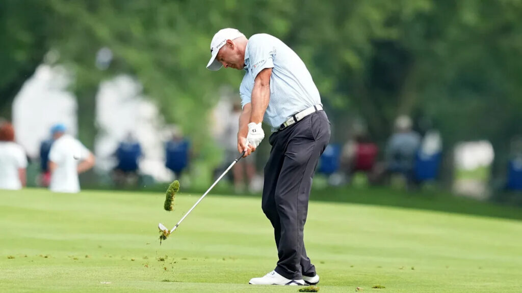 Cameron Percy shoots 66 at rainy Firestone to take lead in senior major