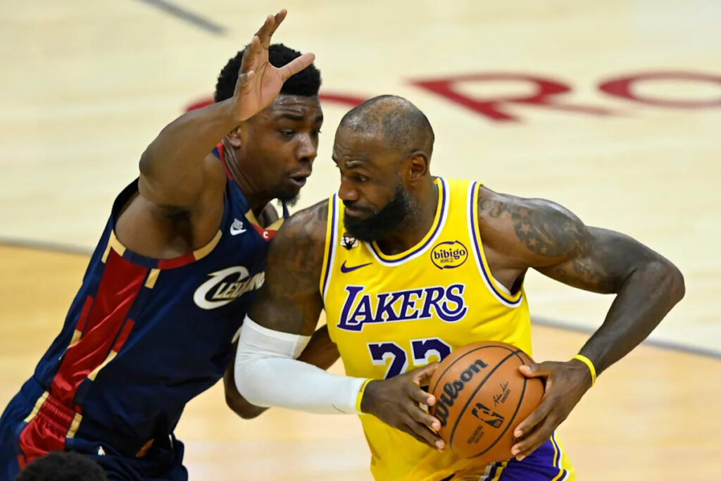LeBron James seen with Cavs front office member in Akron