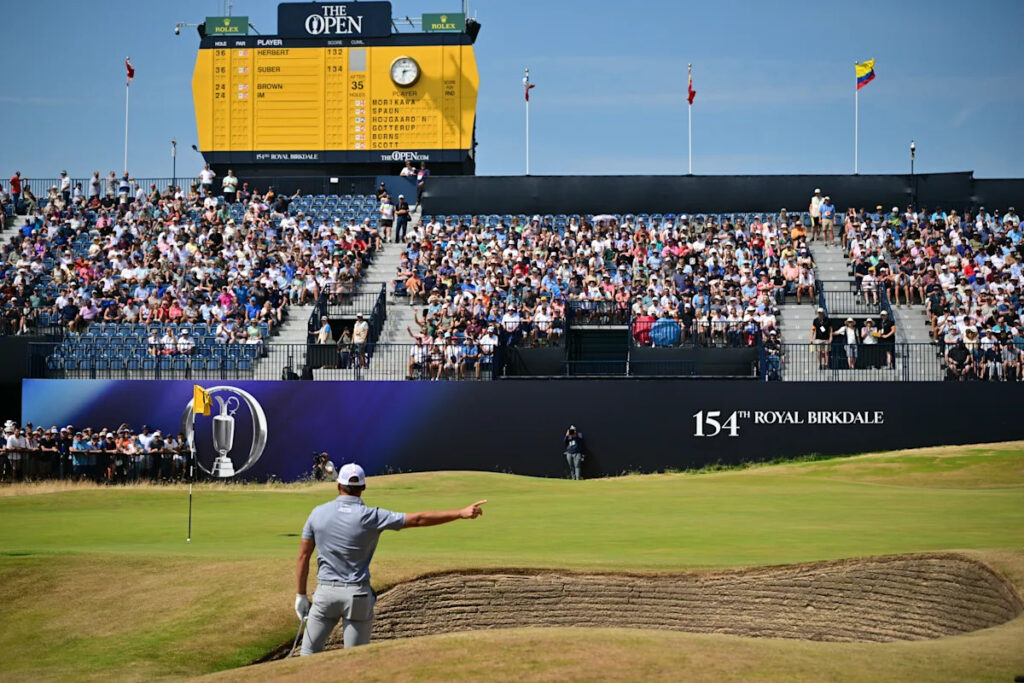 British Open: Sam Burns chips in to join Lucas Herbert in matching lowest score ever in men’s major championship British Open: Sam Burns chips in to join Lucas Herbert in matching lowest score ever in men’s major championship