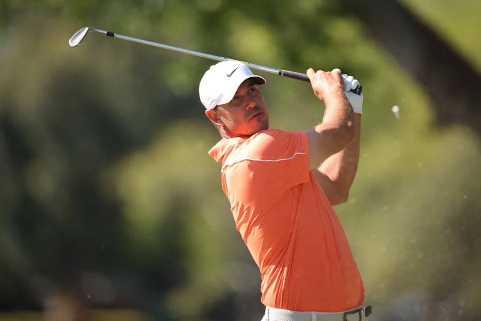 Brooks Koepka of the United States plays his shot from the 13th tee during the second round of the Valspar Championship 2026 at Copperhead Course at Innisbrook Resort and Golf Club on March 20, 2026 in Palm Harbor, Florida.