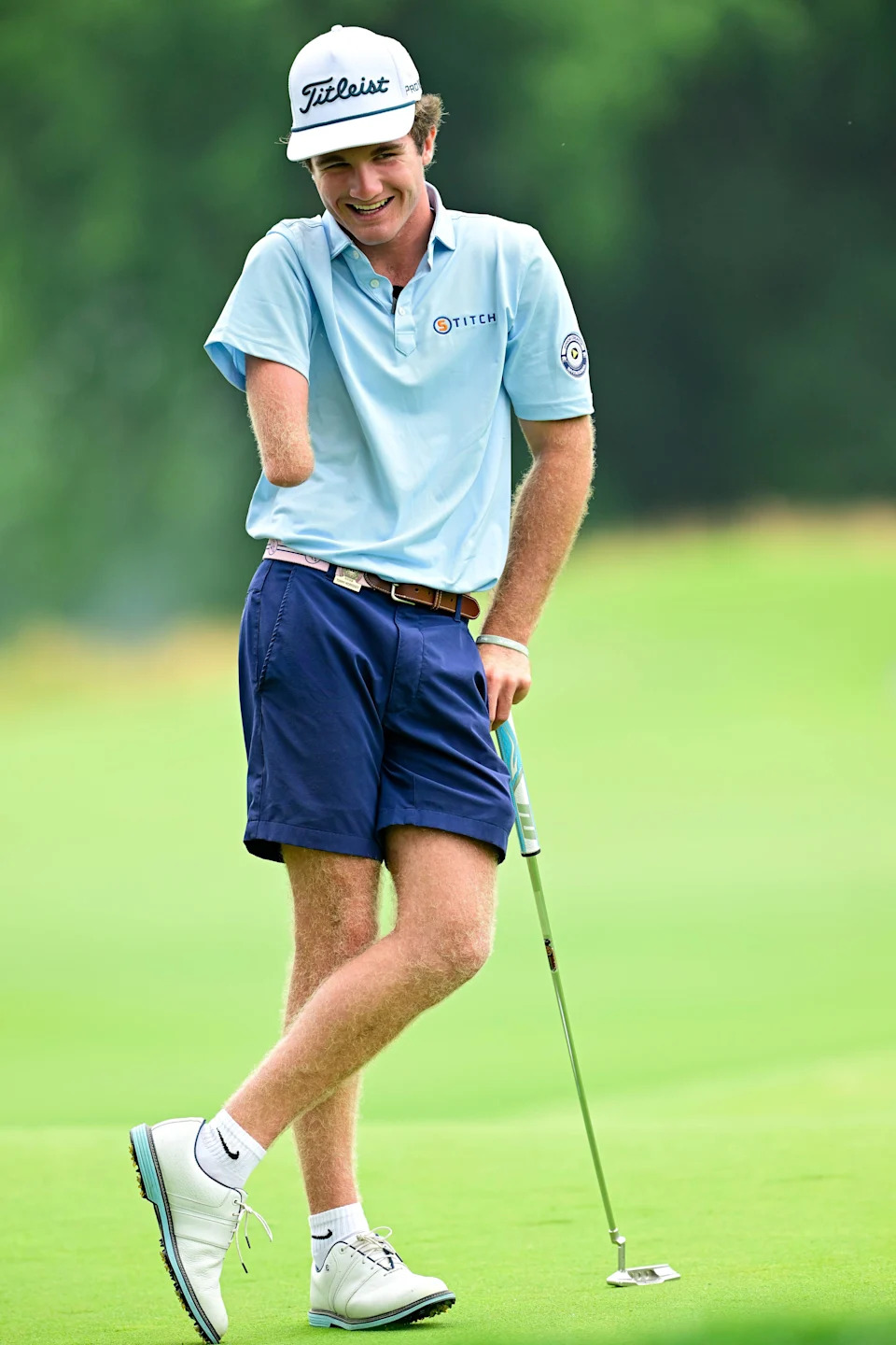 Tommy Morrissey stands on the 11th hole before playing his shot during the 2026 U.S. Adaptive Open at Woodmont Country Club (South Course) in Rockville, Md. on Monday, July 6, 2026. (Logan Whitton/USGA)