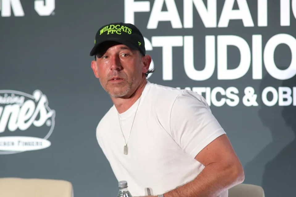 Shanahan made a brief cameo at the 49ers’ first practice of training camp, 12 days after the accident. Icon Sportswire via Getty Images