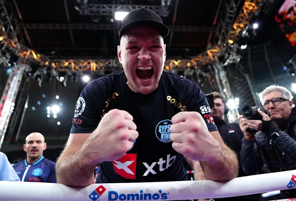 Fury was not at Joshua’s fight on Saturday night after competing in front of just 1,500 fans in Thailand (PA Wire)