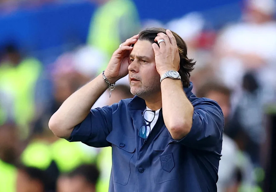 Mauricio Pochettino cut a frustrated figure for most of the last-16 match (Reuters)