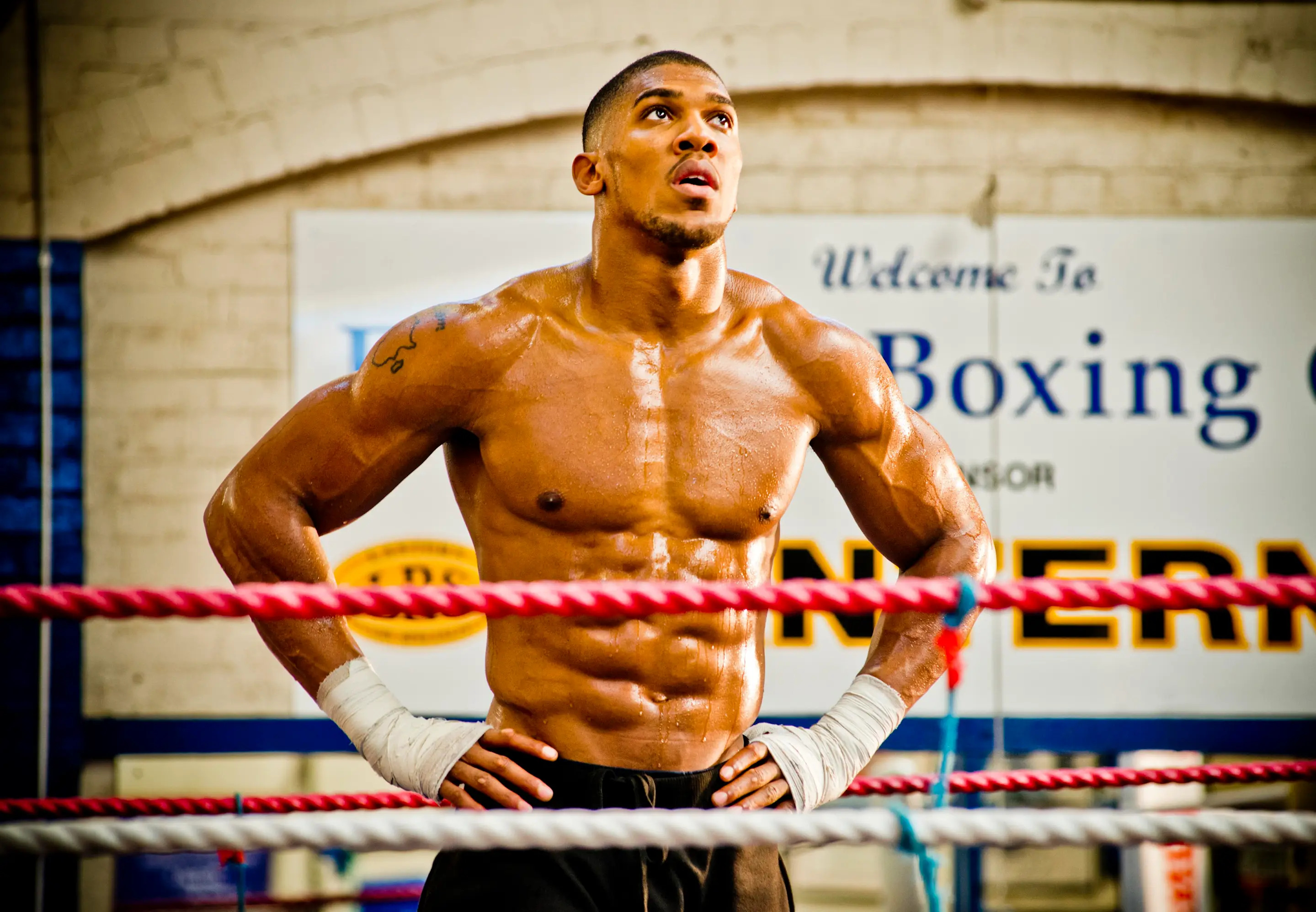 Anthony Joshua, British boxer, at Finchley Boxing Club, 23rd October 2013. (Photo by Dick Barnatt/Getty Images)