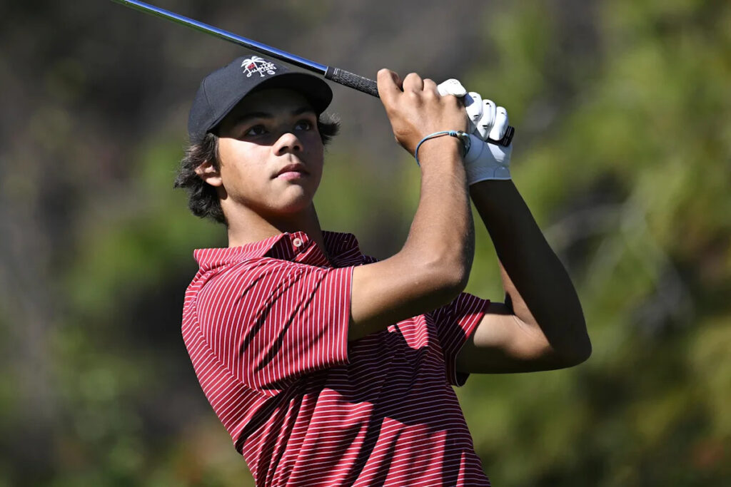 Charlie Woods fails to advance to U.S. Junior Amateur match play after being bothered by camera