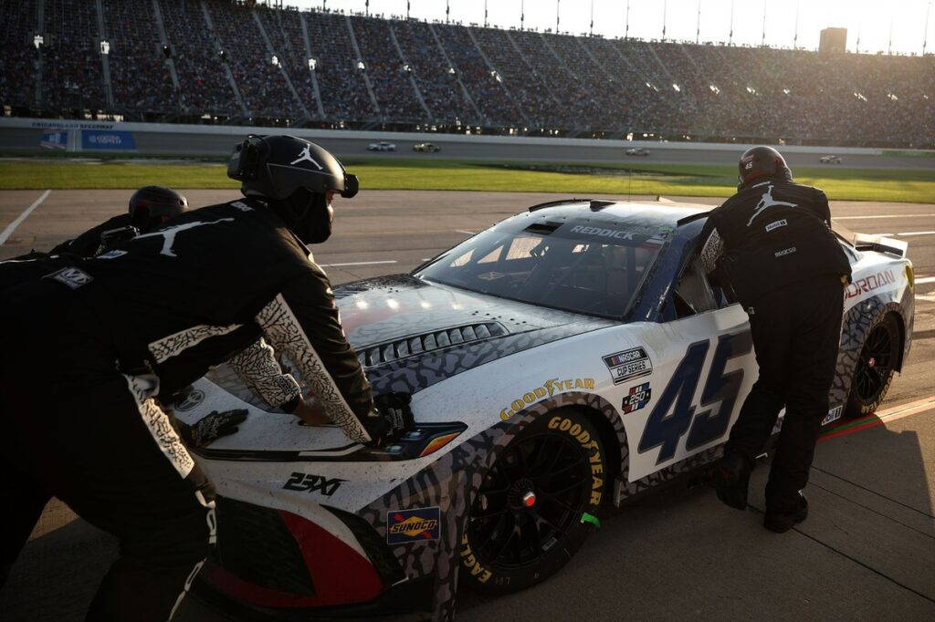 What went through the nose of Tyler Reddick’s car at Chicagoland?