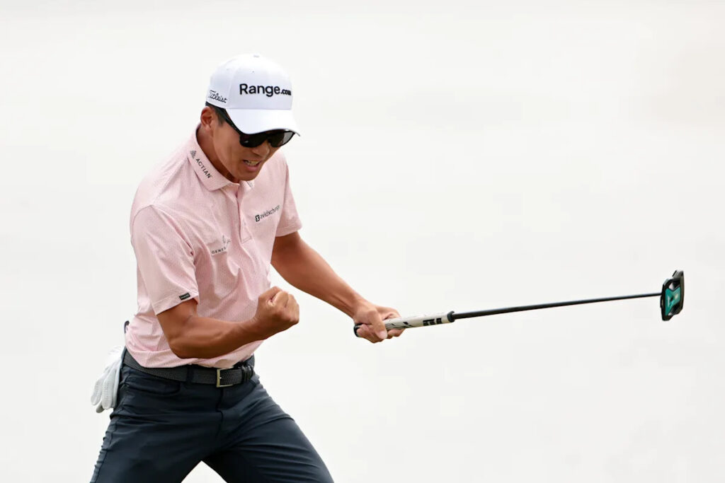 Michael Kim clinches round of 59 with 24-foot birdie on 18th hole at 3M Open Michael Kim clinches round of 59 with 24-foot birdie on 18th hole at 3M Open