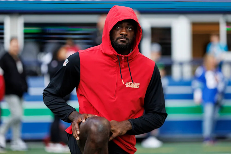 What will happen with Brandon Aiyuk during the 2026 season? (Photo by Brooke Sutton/Getty Images)