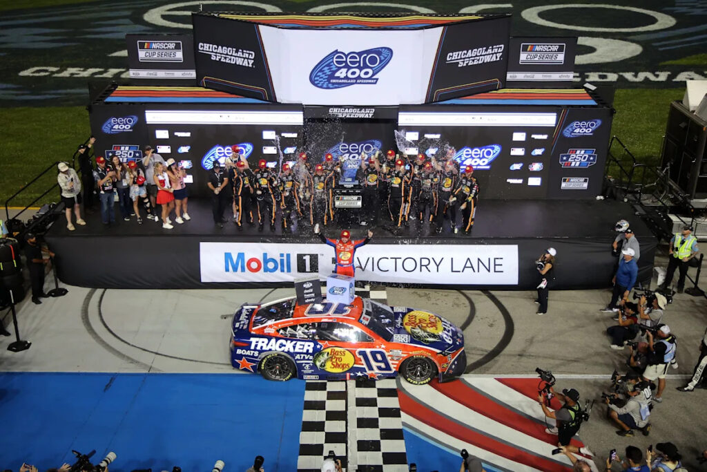 Chase Briscoe leads a Toyota train in NASCAR’s return to Chicagoland Speedway