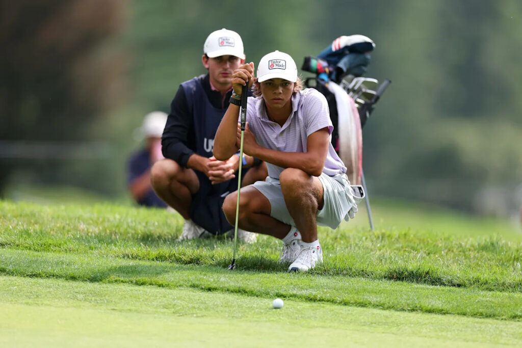 ‘Really dude’: Charlie Woods frustrated by phone disruption in U.S. Junior Amateur playoff