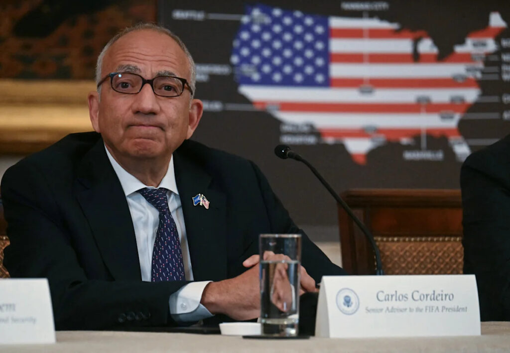 Carlos Cordeiro, a top advisor to FIFA president Gianni Infantino, resigns over opposition to World Cup proposal