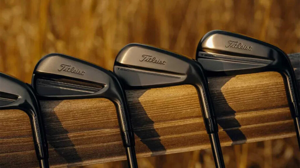 Titleist T-Series irons in limited-edition Black Vapor finish