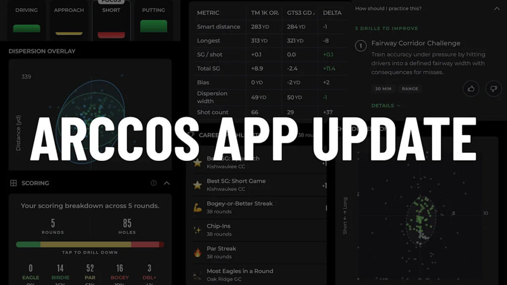 The new Arccos app takes a big step forward to help golfers improve