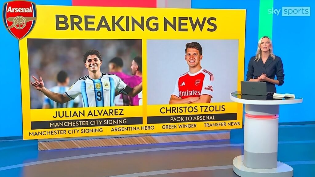 DOUBLE SWOOP CONFIRMED! Arsenal Sign Tzolis & Alvarez Update Drops Arsenal transfer news SkySports
